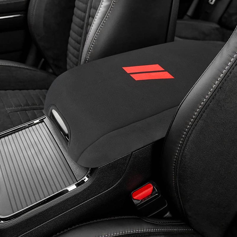 INTGET Center Console Cover for Dodge Charger Accessories 2011-2020 2021 2022 2023 for Chrysler 300 2015-2022 Leather Armrest Cover Console Lid Protector Cushion Pad(Black Cushion  Neoprene) - Image 1